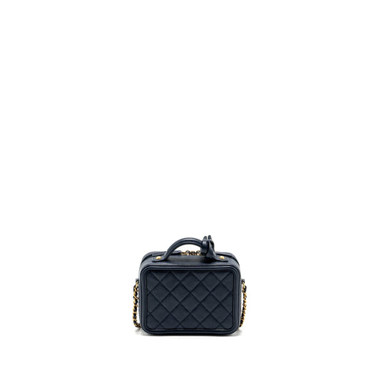 Chanel mini filigree camera bag caviar dark blue GHW