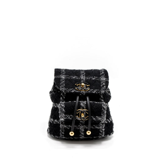 Chanel Duma Backpack Tweed Multicoloured Brushed GHW (Microchip)