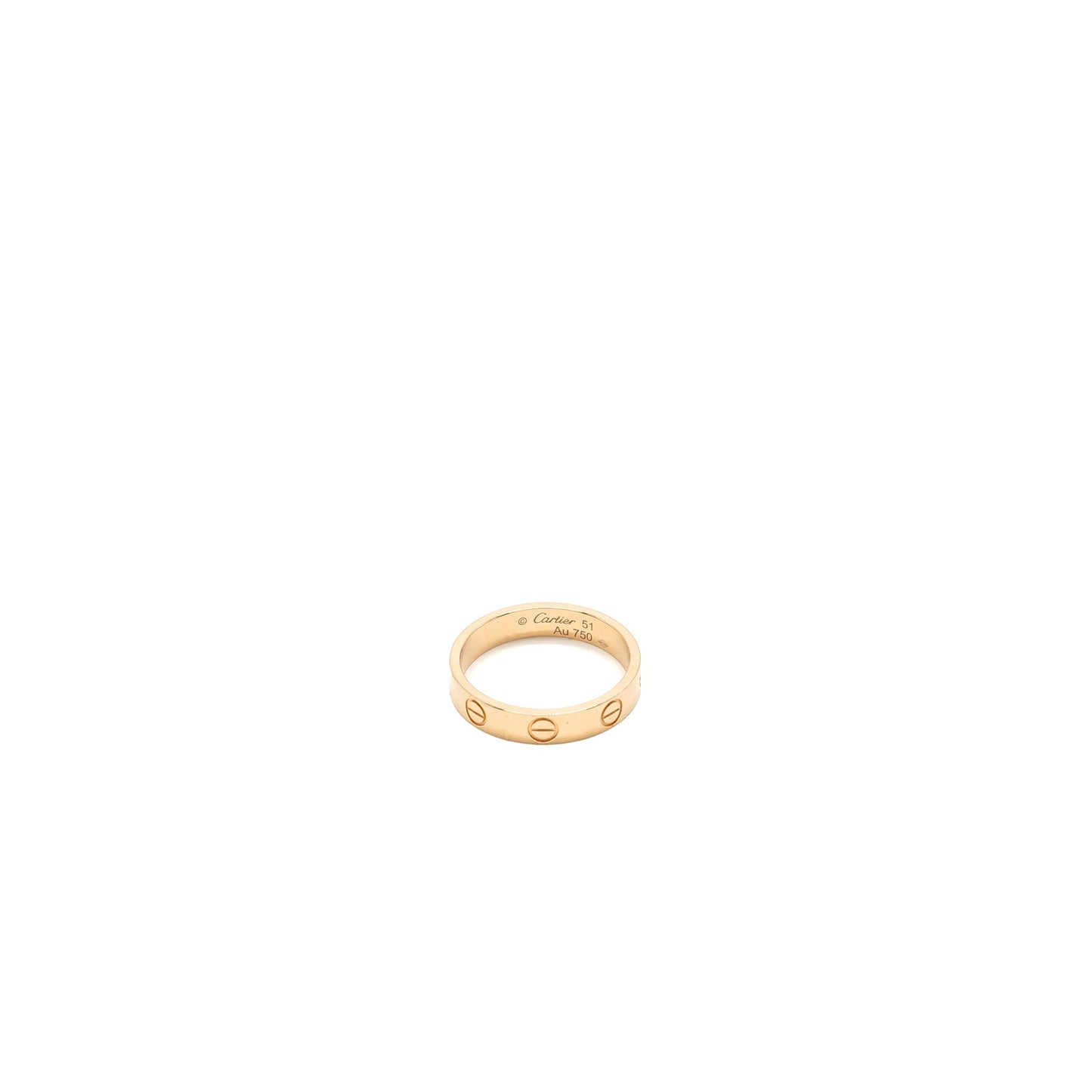 Cartier Size 51 Love Ring Small Model Rose Gold