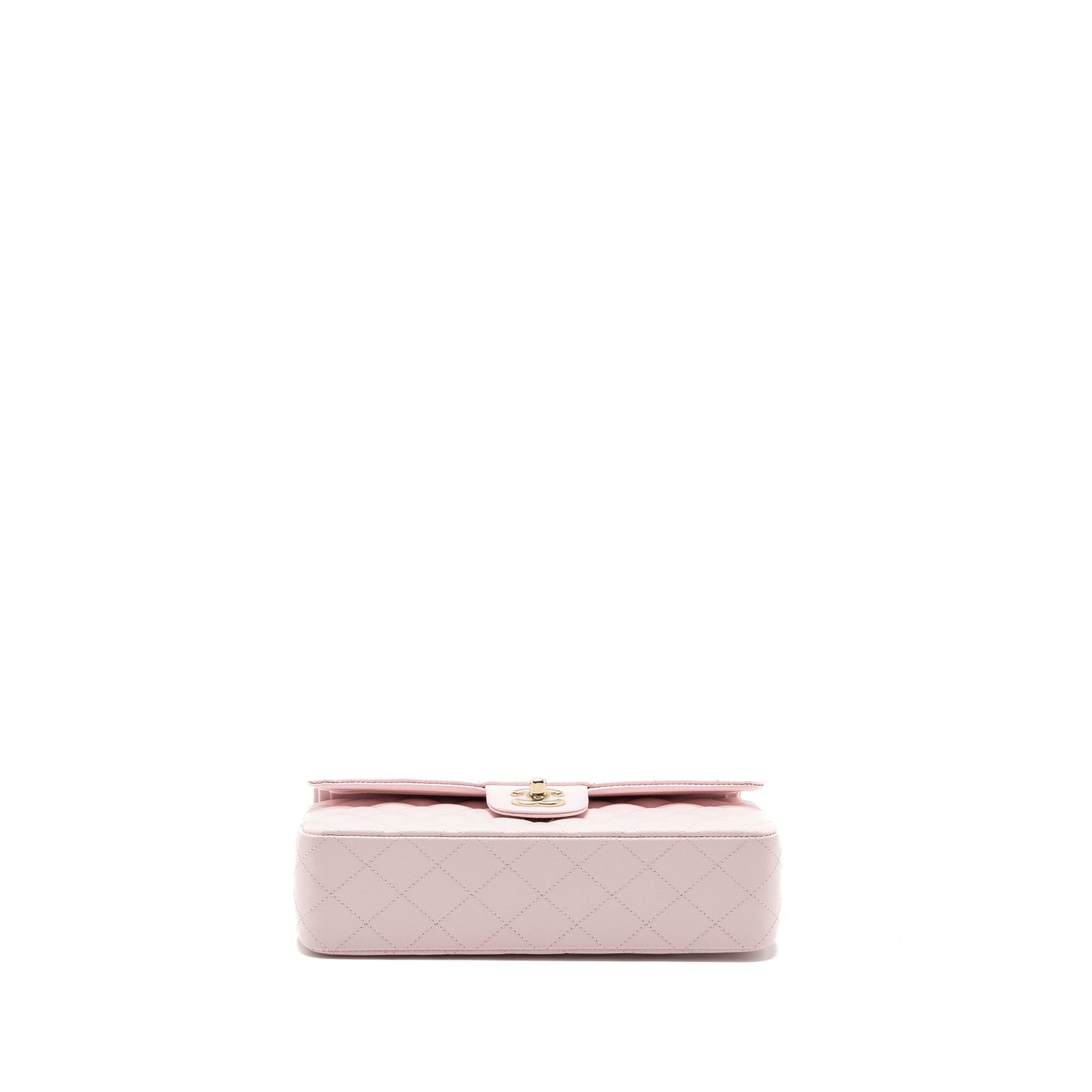 Chanel medium classic double flap bag caviar light pink LGHW (microchip)