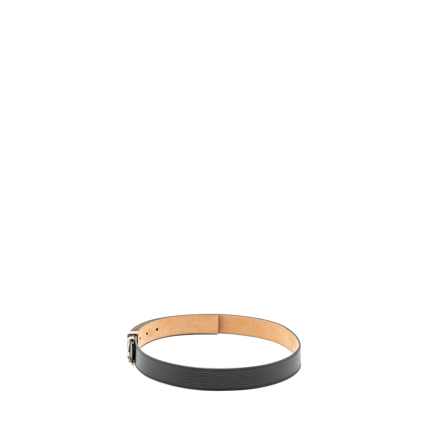 Louis Vuitton size 80 initials 30mm belt epi black SHW