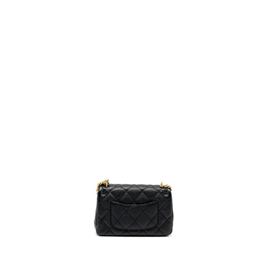 Chanel 23P Mini Coco Love Flap Bag Caviar Black GHW (Microchip)