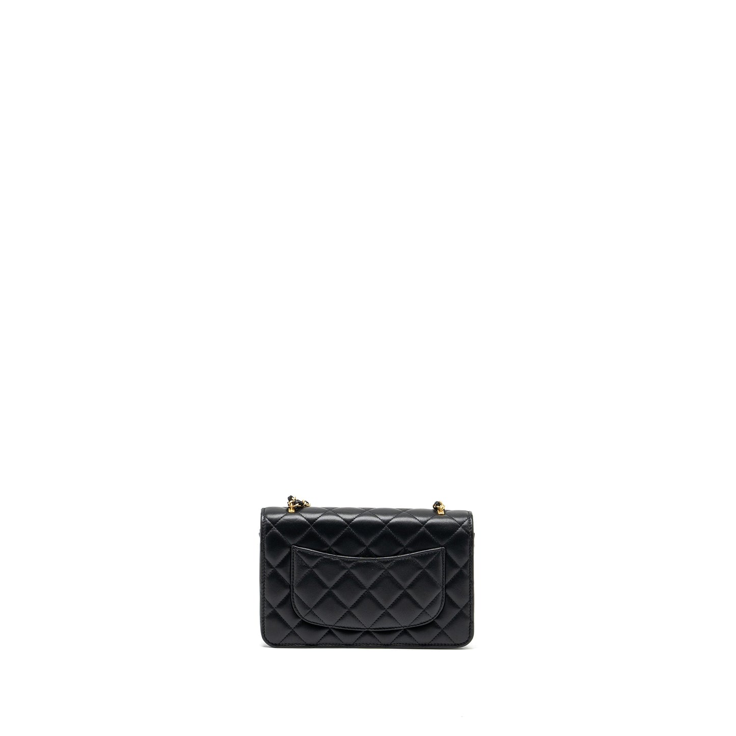 CHANEL 23A Lion Charms Wallet On Chain Lambskin Black GHW (Microchip)