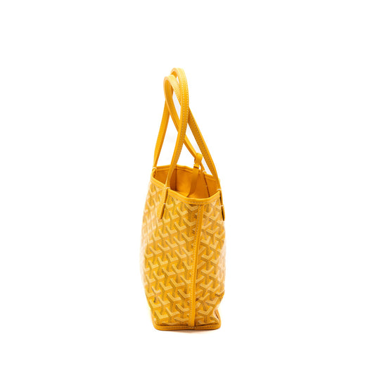 Goyard mini Anjou tote bag canvas / calfskin yellow SHW