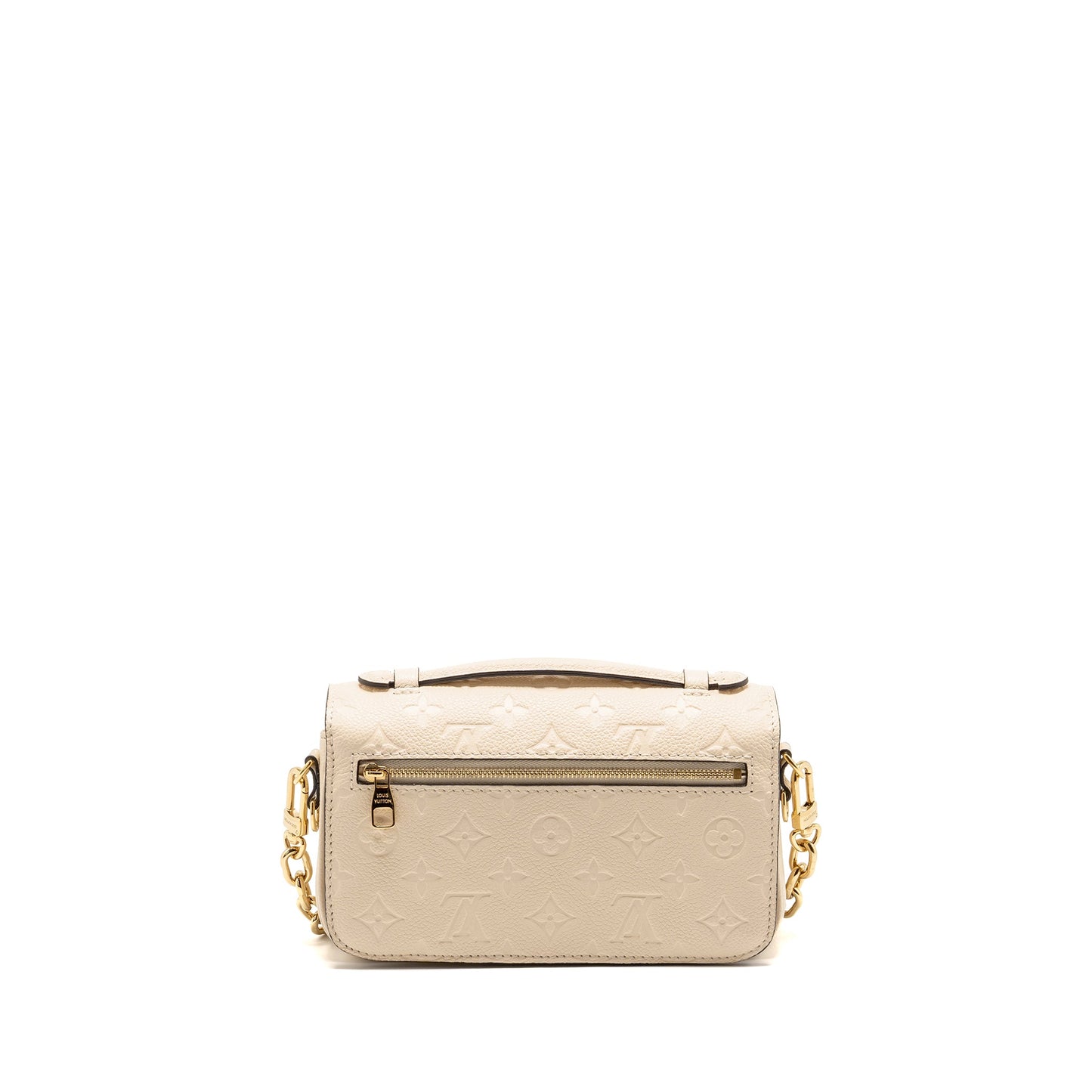 Louis Vuitton Pochette Métis East West Monogram Empreinte Leather Cream GHW