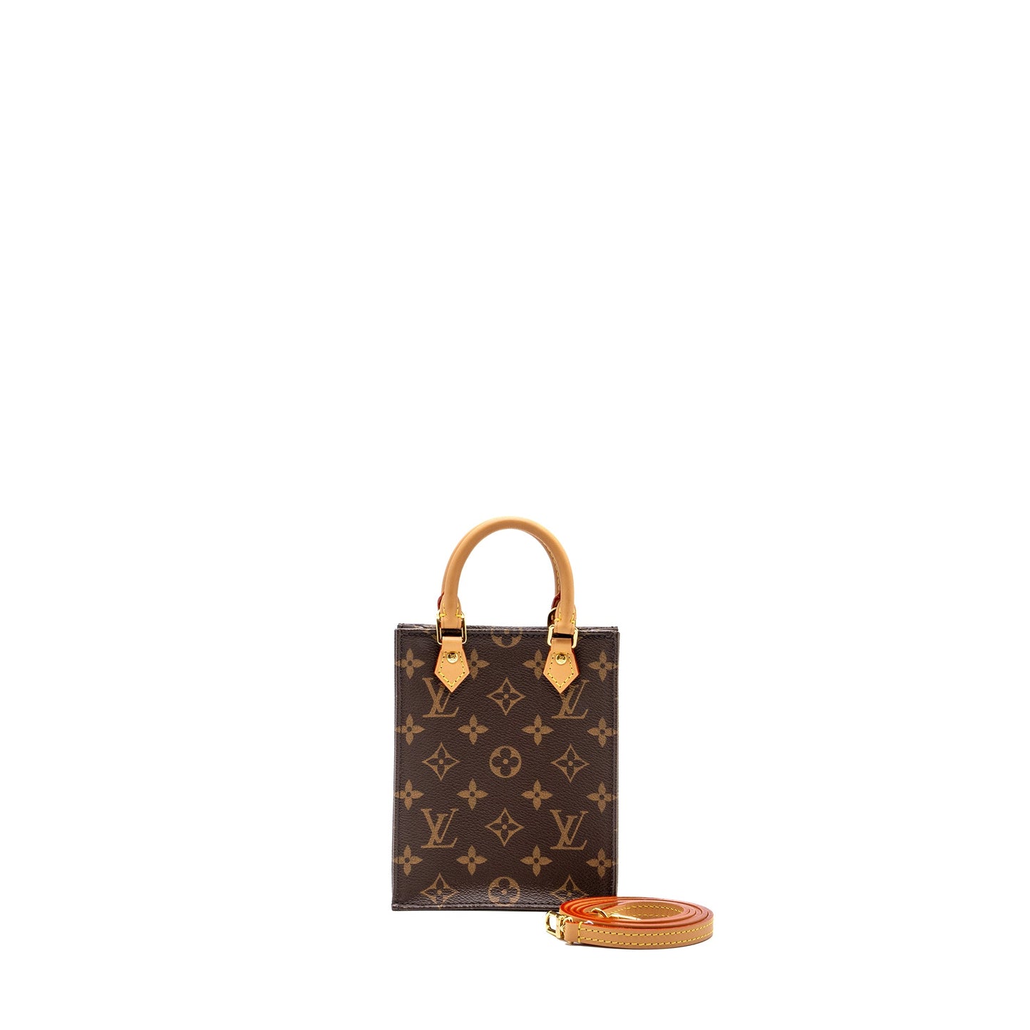 Louis Vuitton Petit Sac Plat Monogram Canvas GHW