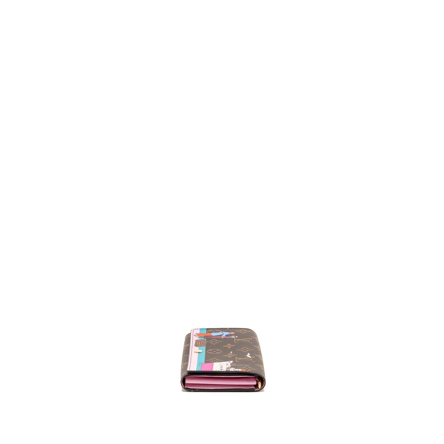 Louis Vuitton Sarah Wallet 2016 Christmas Limited Edition Monogram Canvas Rose Ballerine GHW