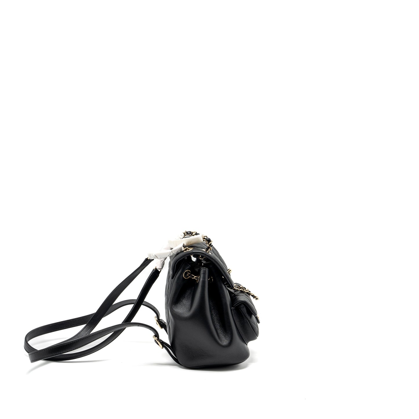 Chanel 24P Mini Duma Backpack Calfskin Black LGHW (Microchip)