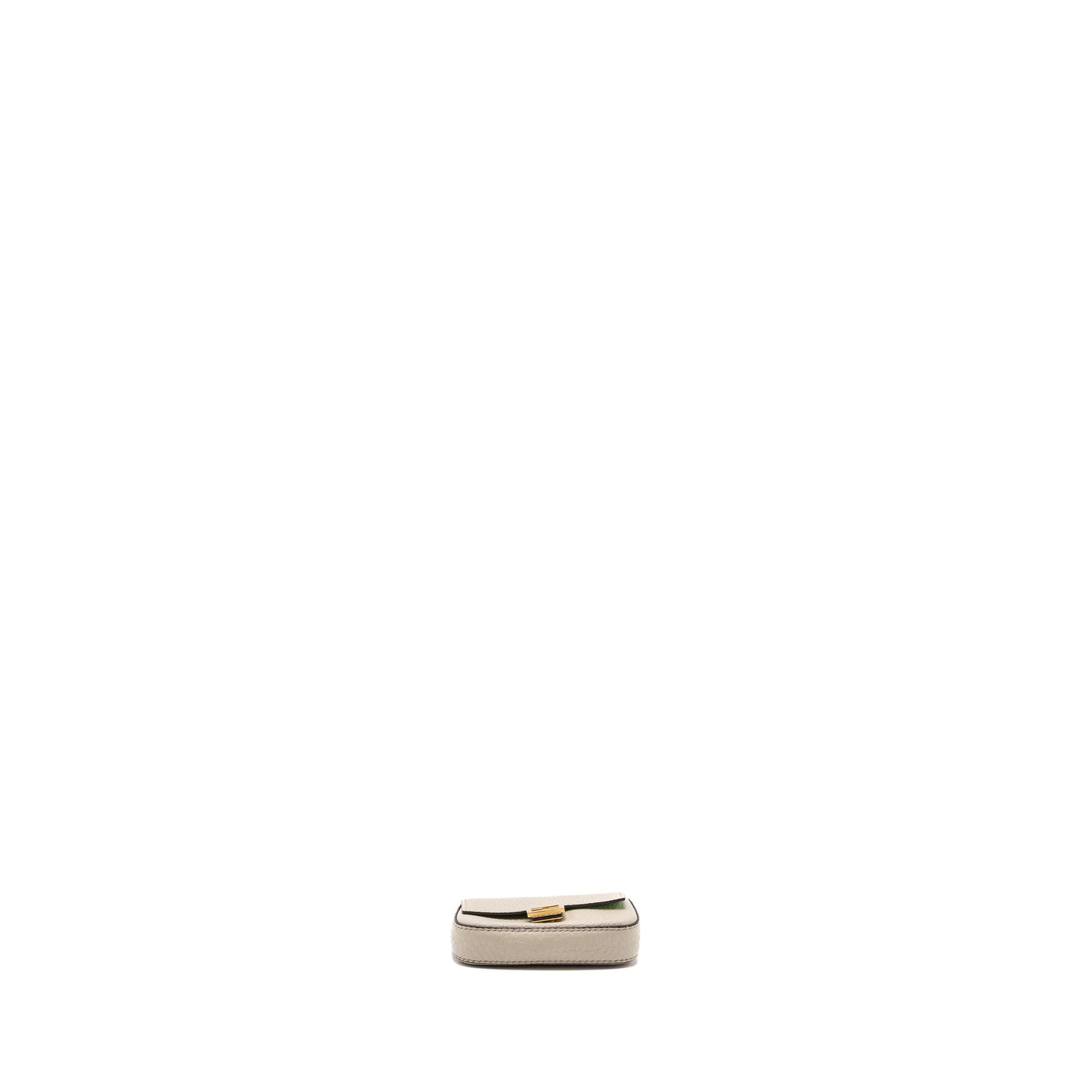 FENDI Mini Baguette Keyring charm Calfskin Beige GHW