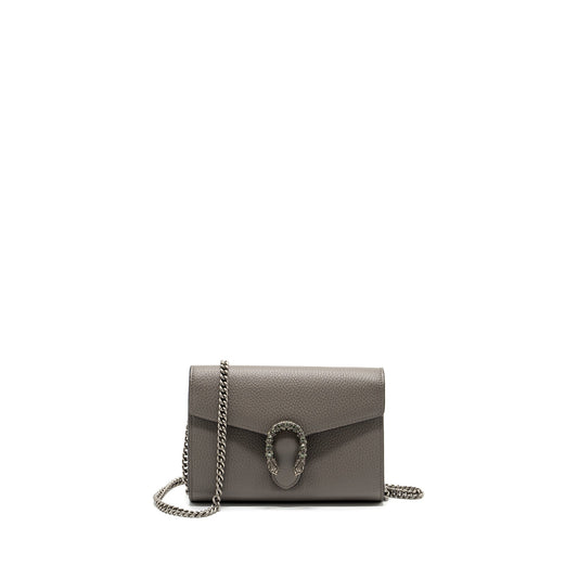 Gucci Dionysus Leather Mini Chain bag calfskin grey SHW