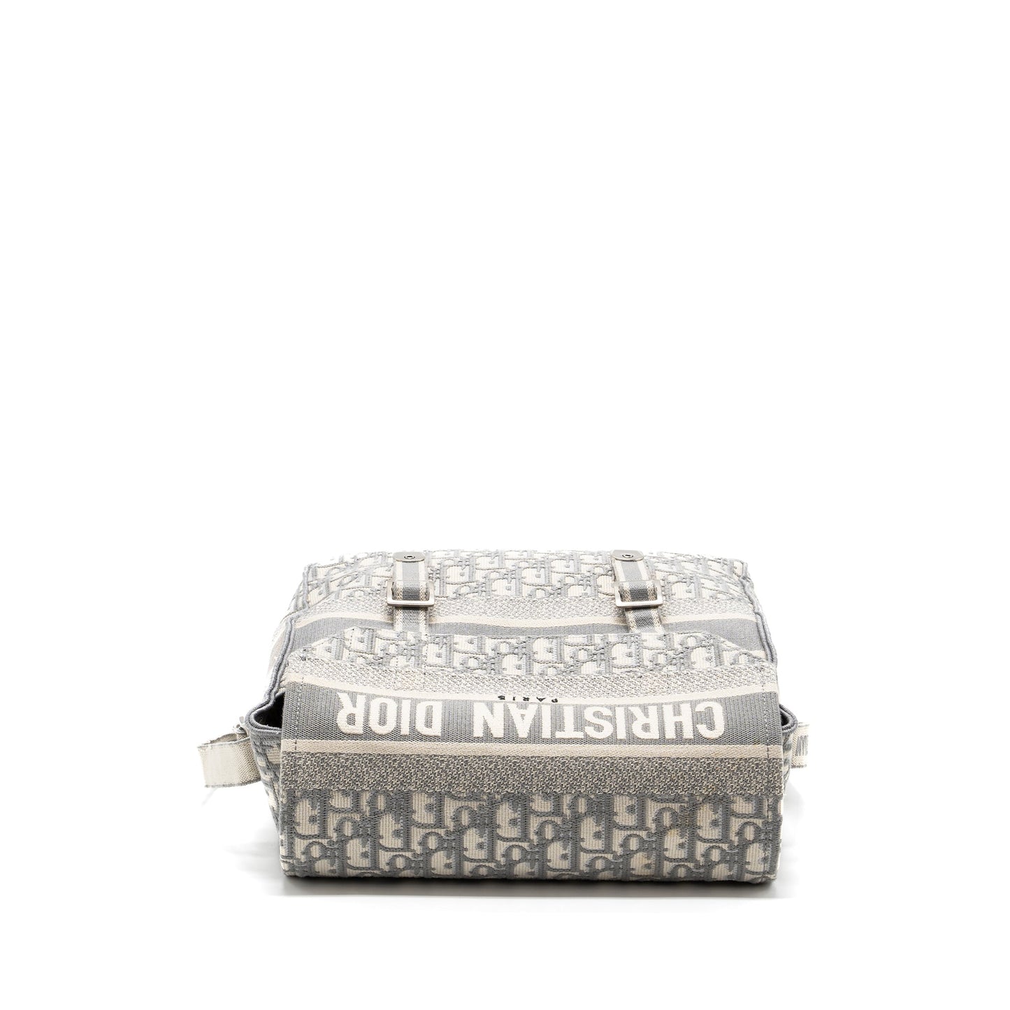 Dior Diorcamp Messenger Bag Oblique Embroidery Light Grey SHW