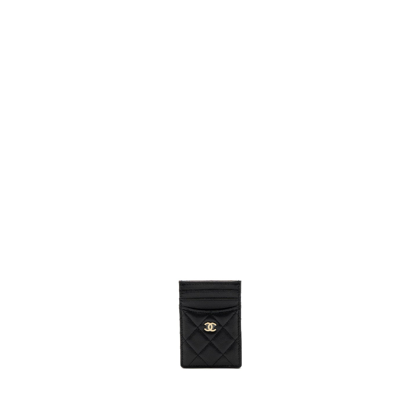 Chanel 23K Card Holder Caviar Black GHW(Microchip)