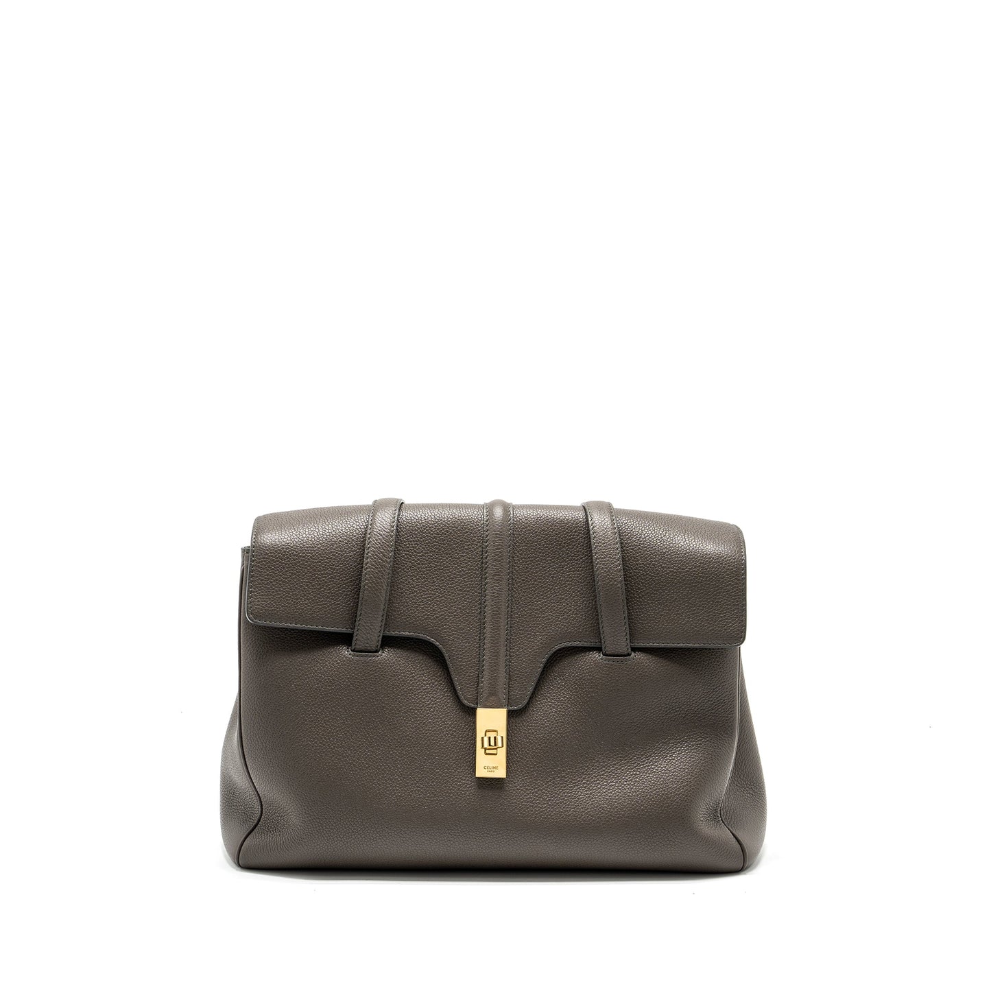 Celine Medium Soft 16 Bag Grained Calfskin grey GHW