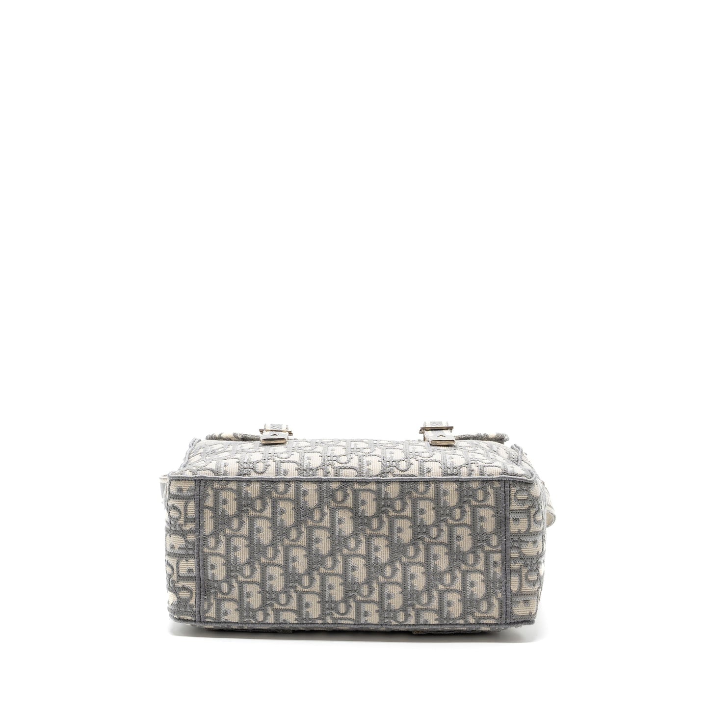 Dior Diorcamp Messenger Bag Oblique Embroidery Light Grey SHW