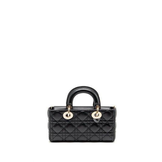 Dior Small Lady D-Joy Bag Cannage Lambskin Black LGHW