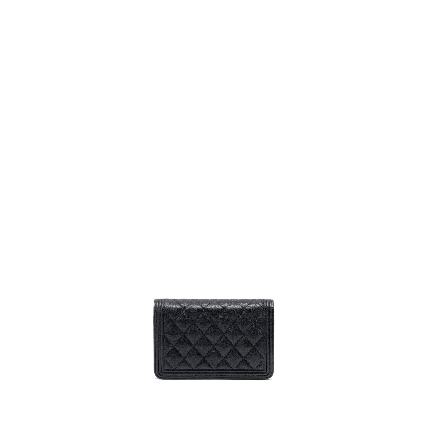 Chanel Boy Wallet on Chain Caviar Black GHW