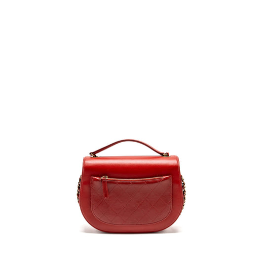 Chanel Medium Coco Curve Flap Bag Calfskin Red GHW