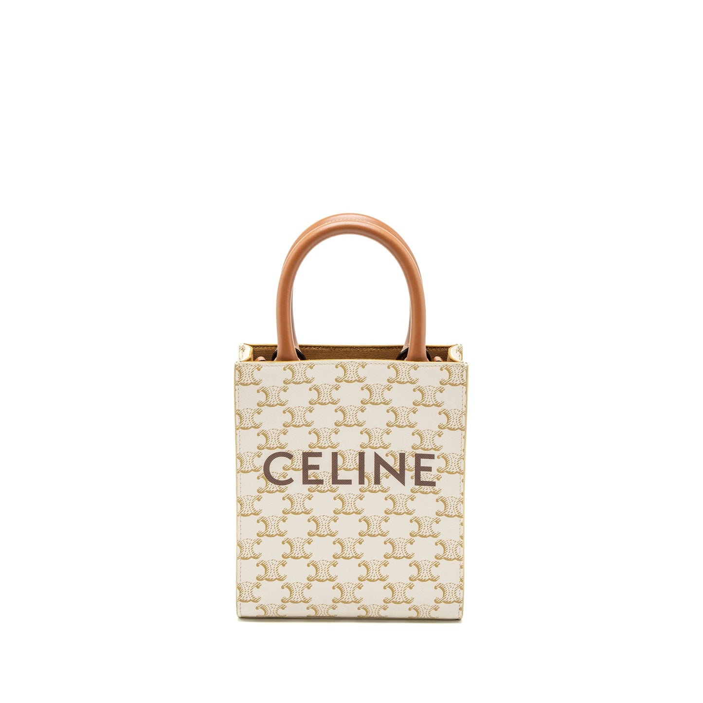 Celine Mini Vertical Caban Triomphe Canvas/Calfskin GHW