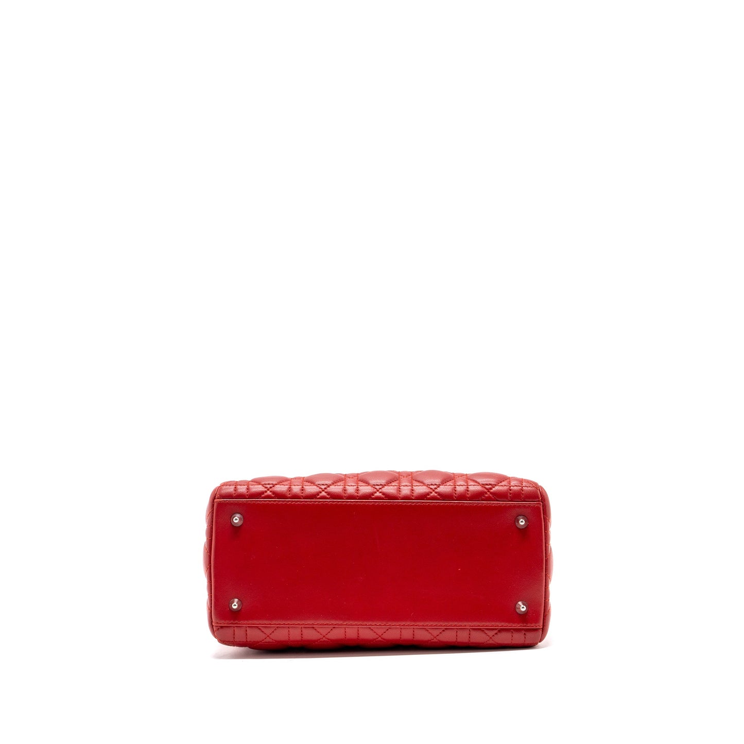 Dior Medium lady dior lambskin red SHW