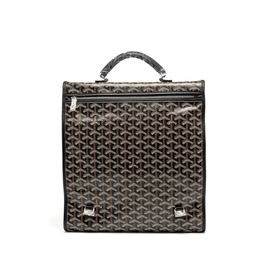 Goyard Saint Leger Backpack Goyardline Canvas Black SHW