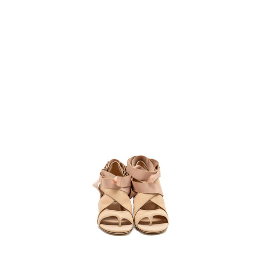 Luxury Dior Size 37 Lace Up Etoile Sandals Beige