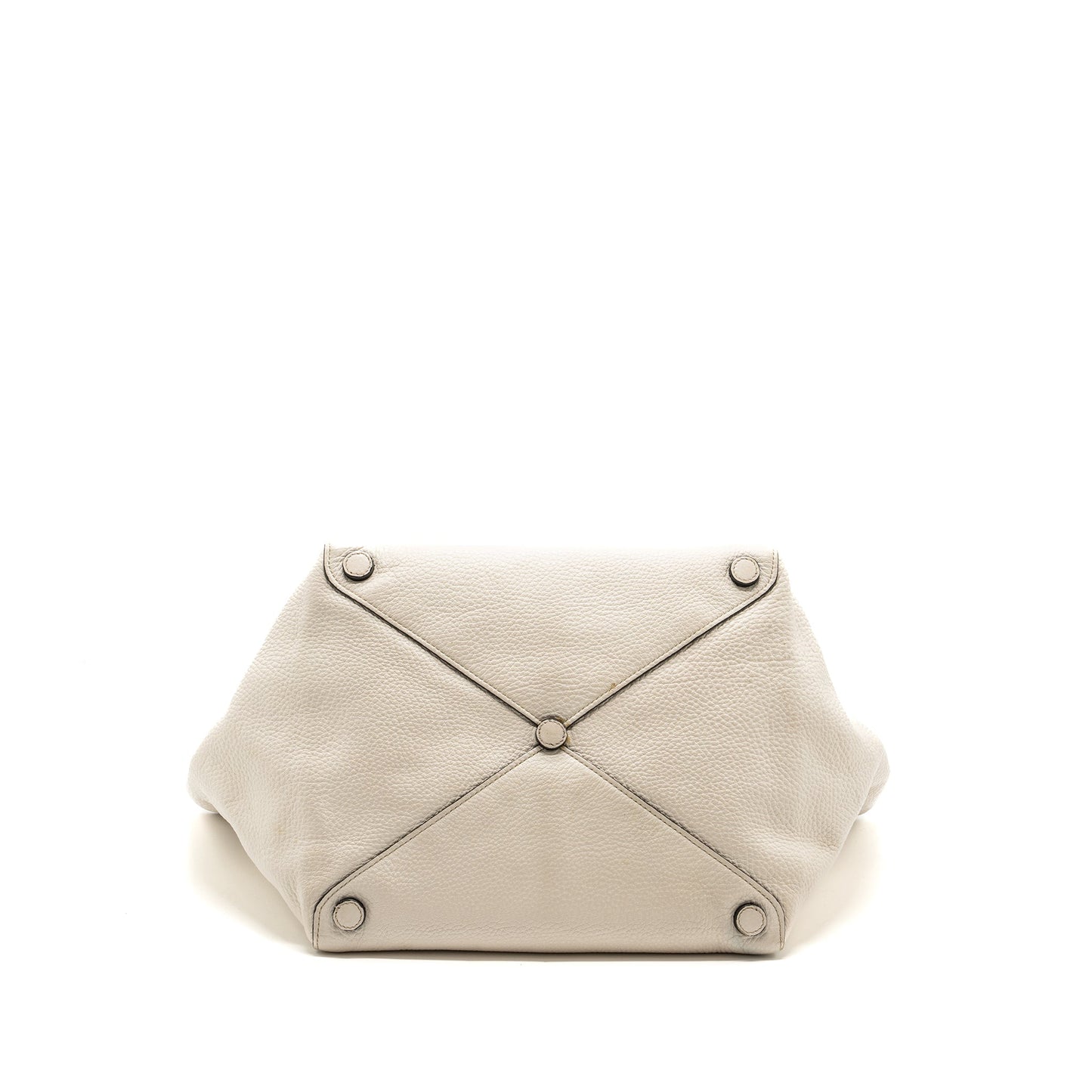 Prada Tote Bag Calfskin White GHW