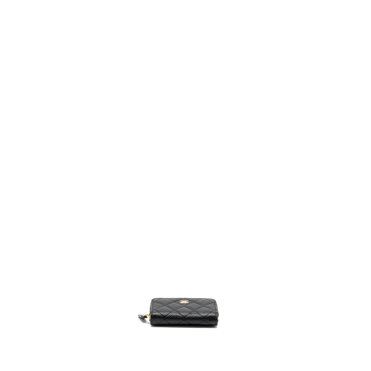 Chanel Zipper Card Holder Caviar Black GHW(Microchip)