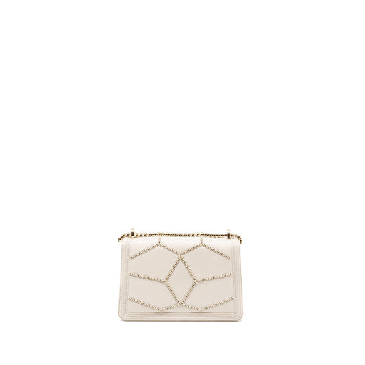 Bvlgari Serpenti flap chain bag calfskin limited edition white LGHW