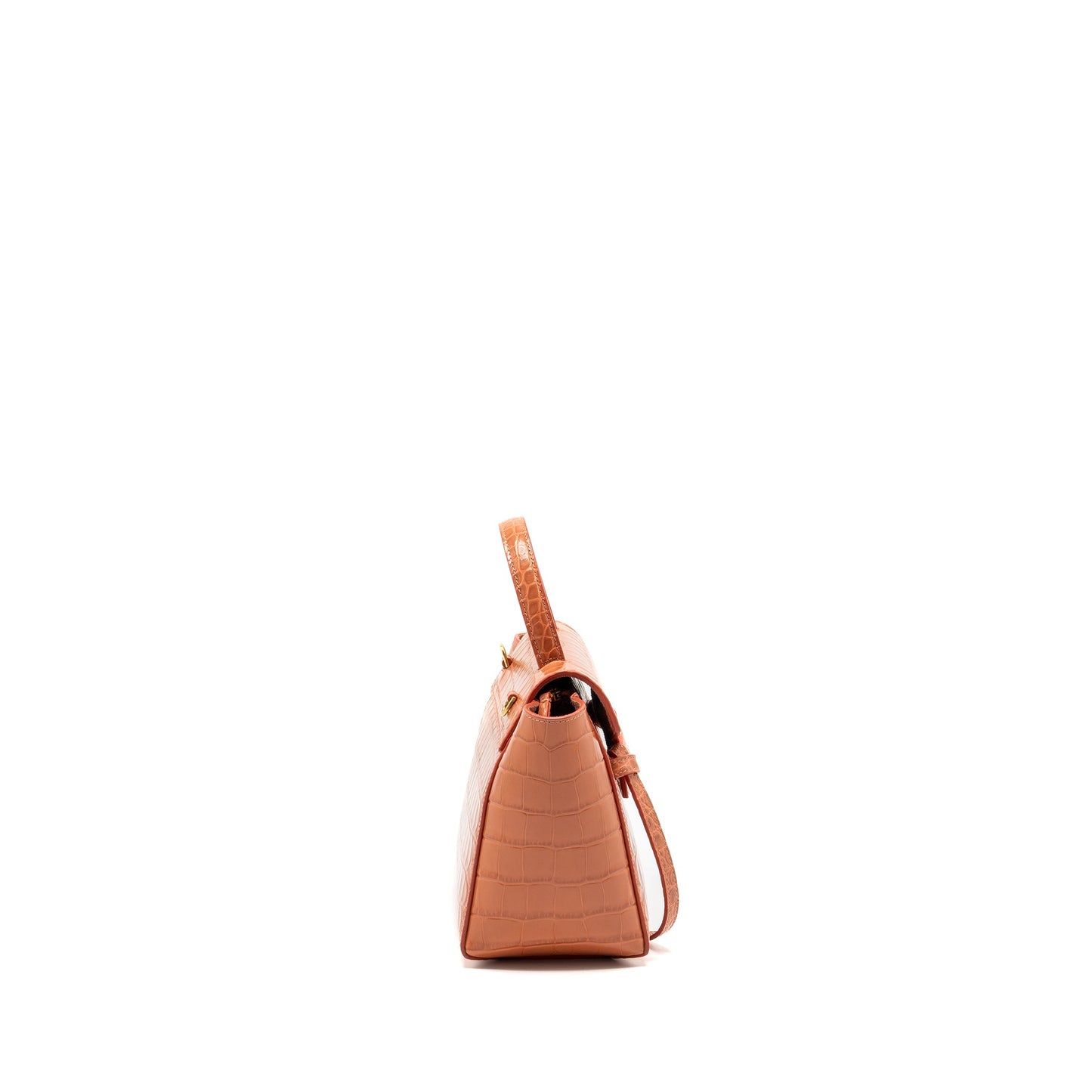 Celine Nano Belt Bag Croc embossed calfskin Lychee pink GHW