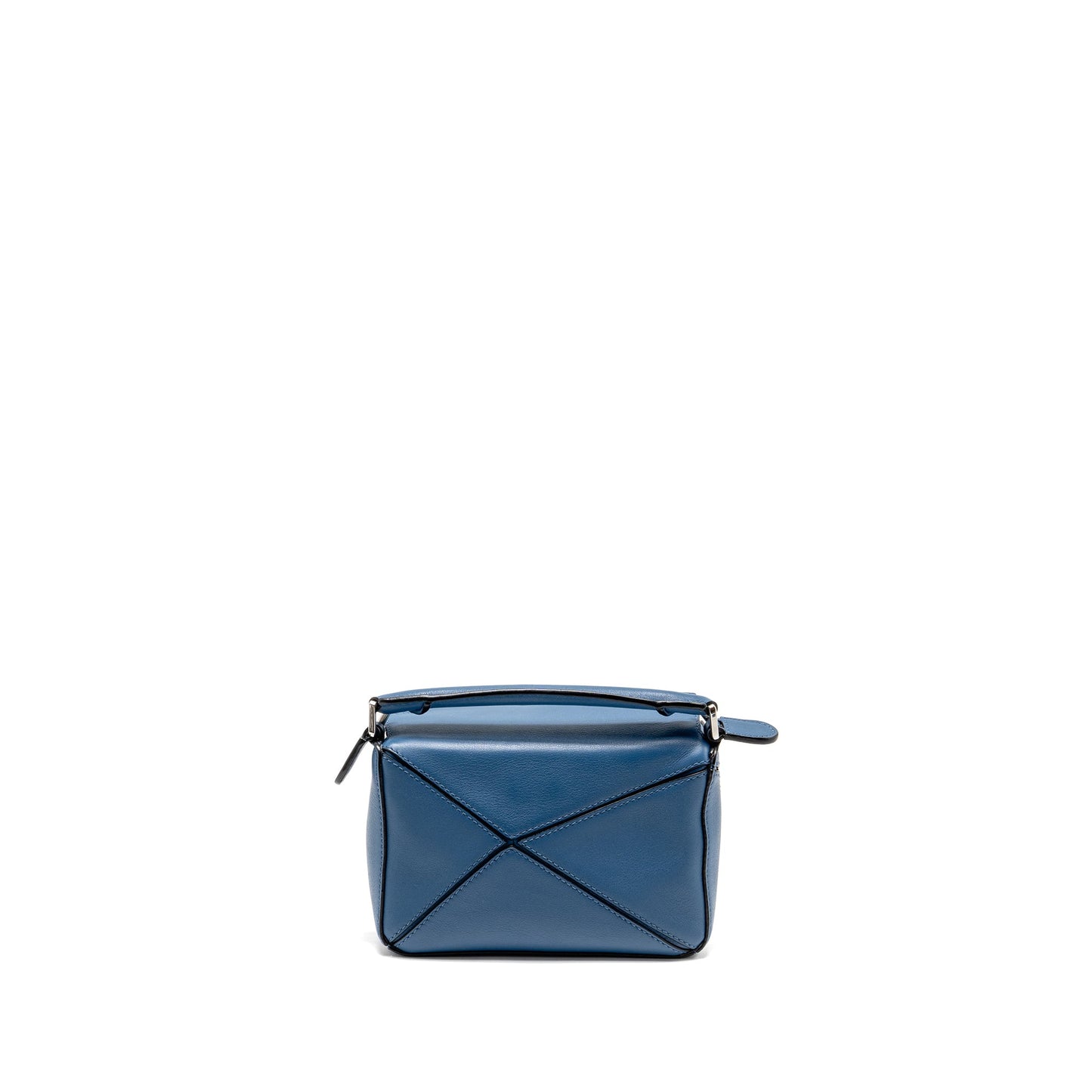 Loewe Mini Puzzle Bag Calfskin Dark Blue SHW