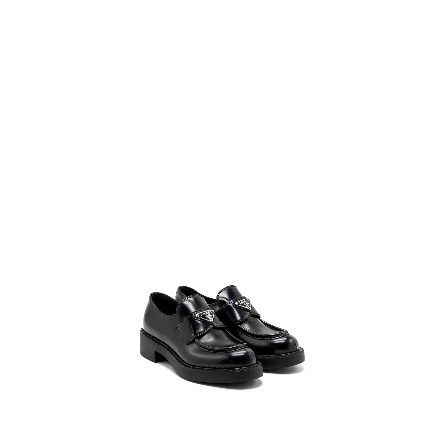 Prada Size 36 Loafer Calfskin Black SHW