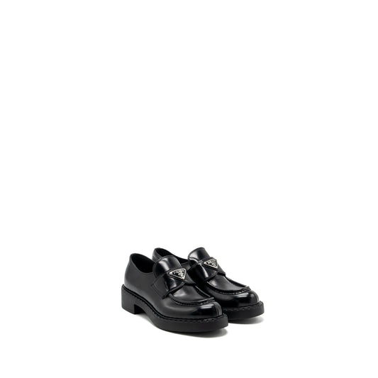 Prada Size 36 Loafer Calfskin Black SHW