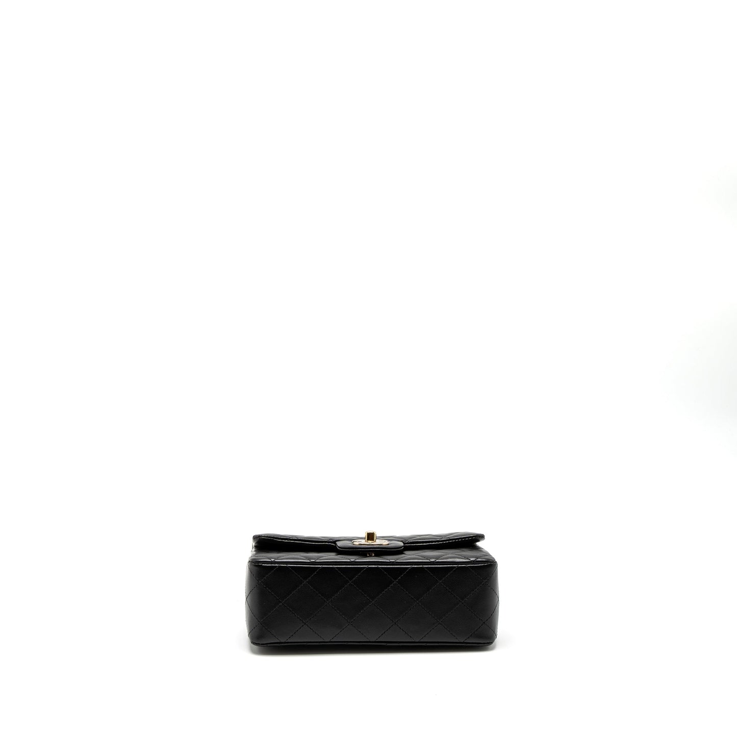 Chanel Classic Mini Rectangular Flap Bag Lambskin Black LGHW (Microchip)