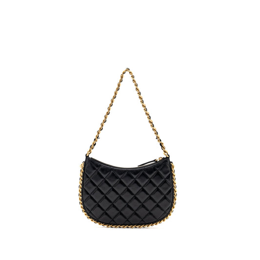 Chanel Hobo Shoulder Bag Lambskin Black GHW(Microchip)