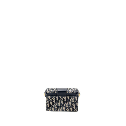 Dior 30 Montaigne Box Blue Oblique Jacquard GHW
