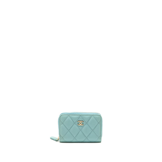 Chanel O-Coin Purse Caviar Light Blue GHW