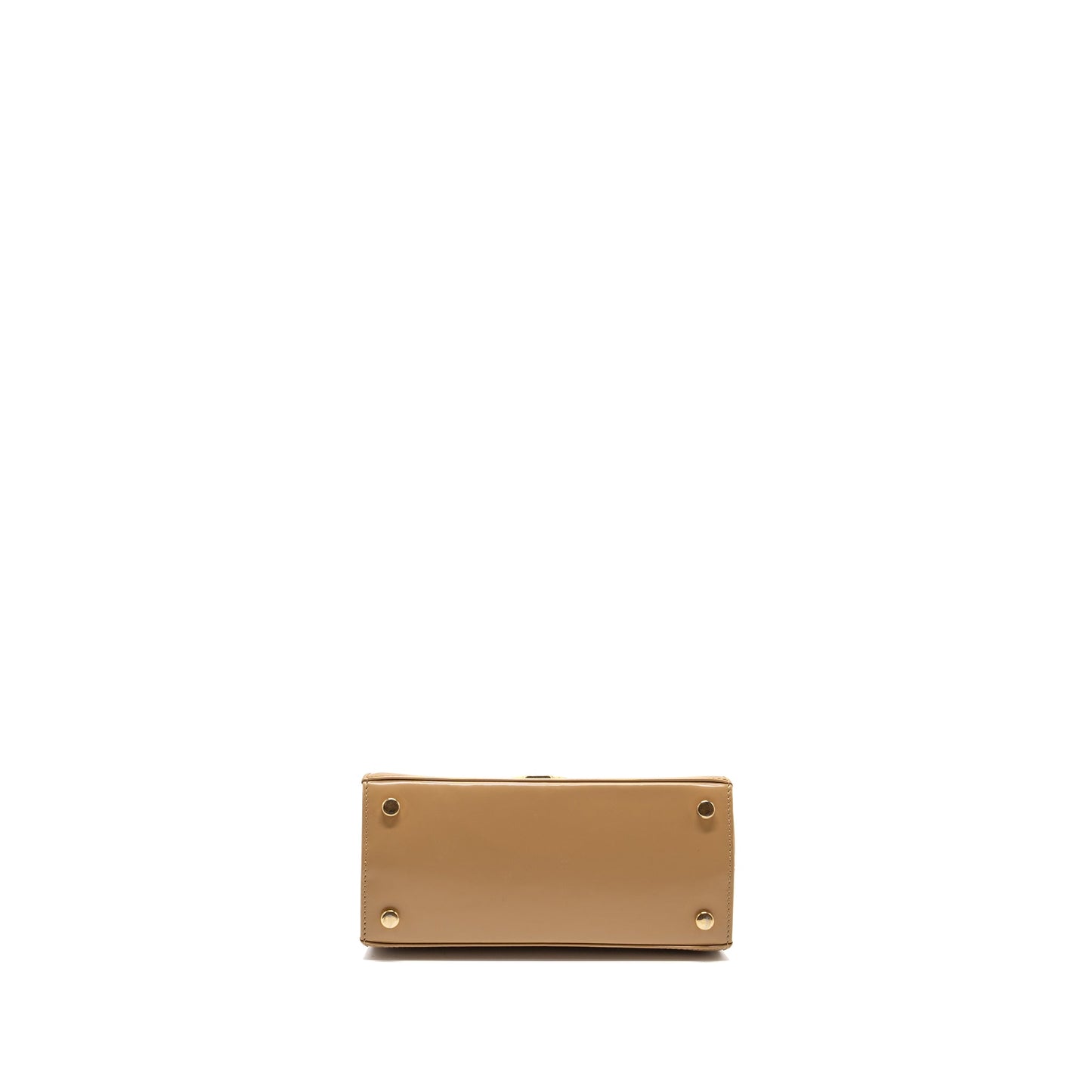 Salvatore Ferragamo Iconic Top Handle Calfskin Beige GHW
