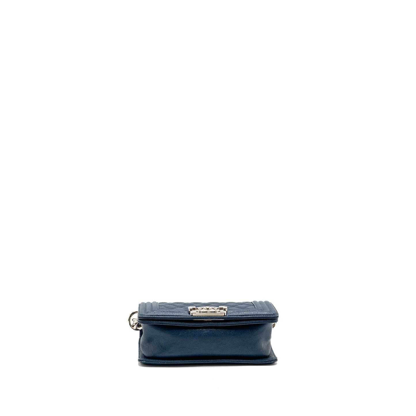 Chanel Small Boy Bag Caviar Navy SHW