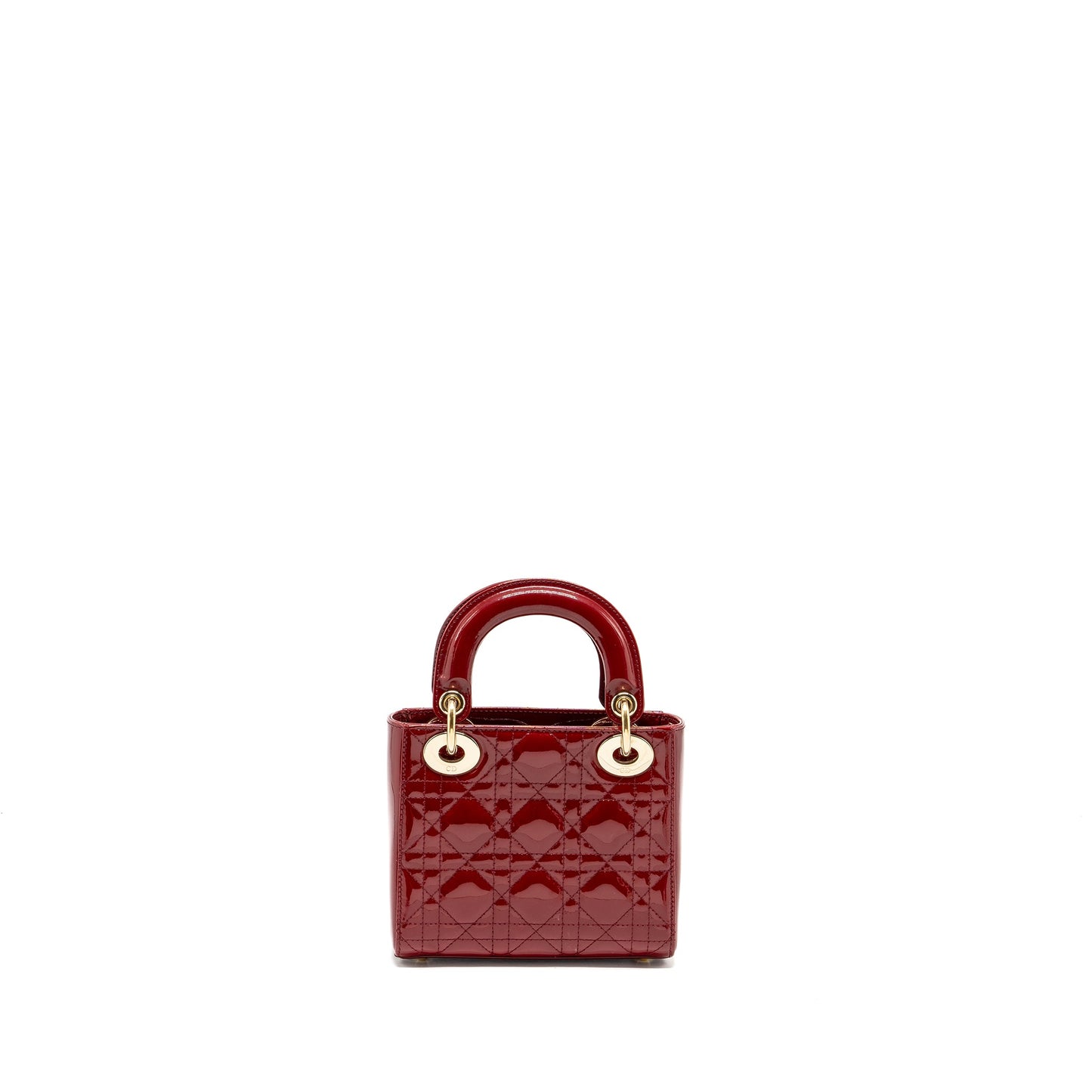 DIOR Mini Lady Dior Patent Red LGHW