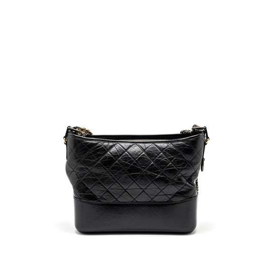 Chanel large Gabrielle hobo bag calfskin black multicolor hardware