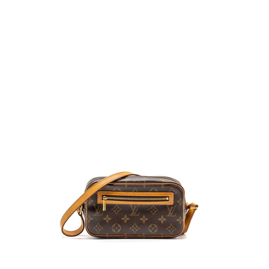 Louis Vuitton vintage cite clutch pochette monogram canvas GHW