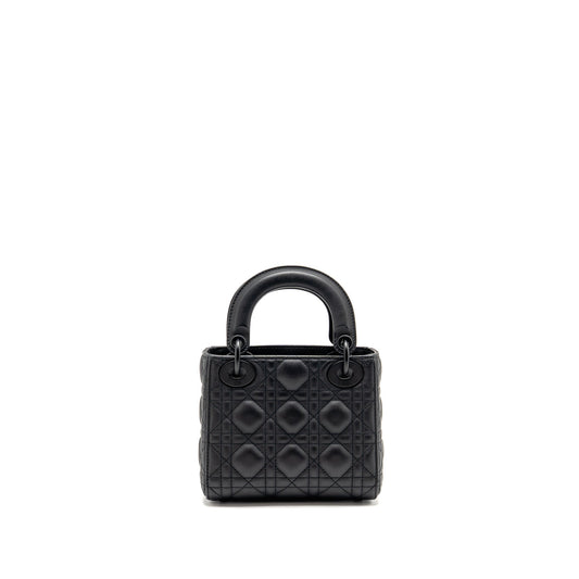 Dior Mini Lady dior calfskin so black
