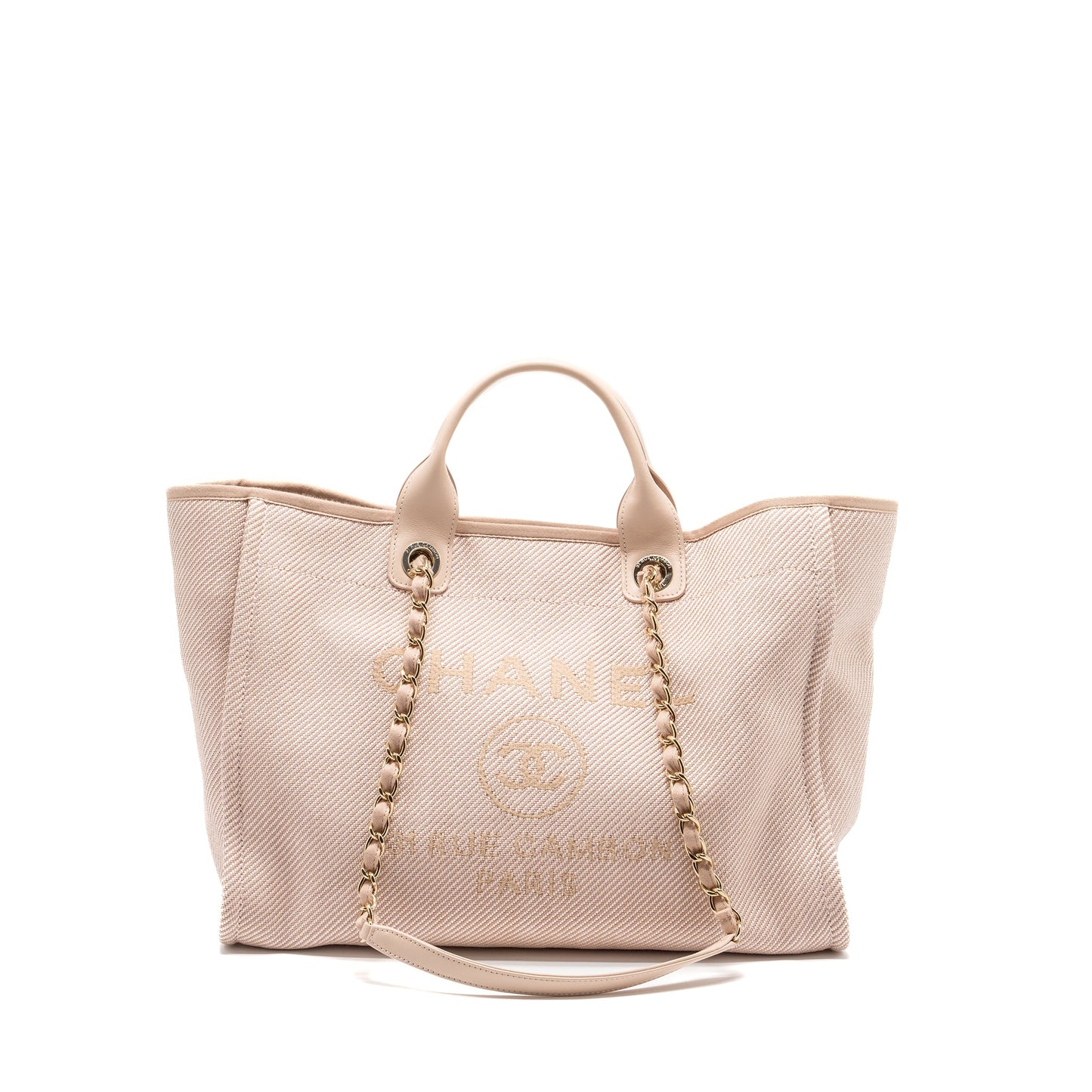 Chanel Deauville Tote Bag canvas Light Pink LGHW