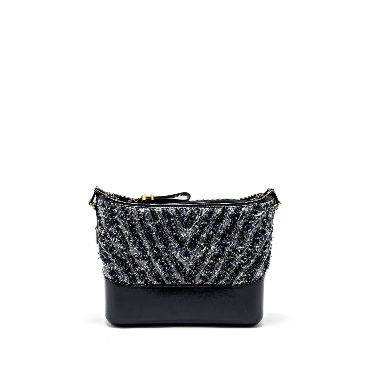 Chanel Gabrielle Hobo Bag Chevron PVC/Tweed Multicolour with Multicolour Hardware