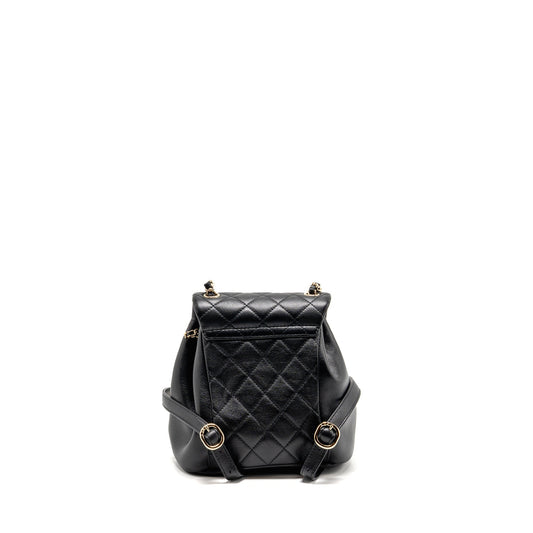 Chanel Mini Duma Backpack Calfskin Black LGHW (Microchip)