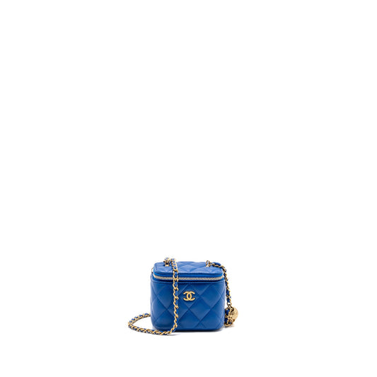 Chanel Pearl Crush Mini Vanity Lambskin Blue GHW(microchip)