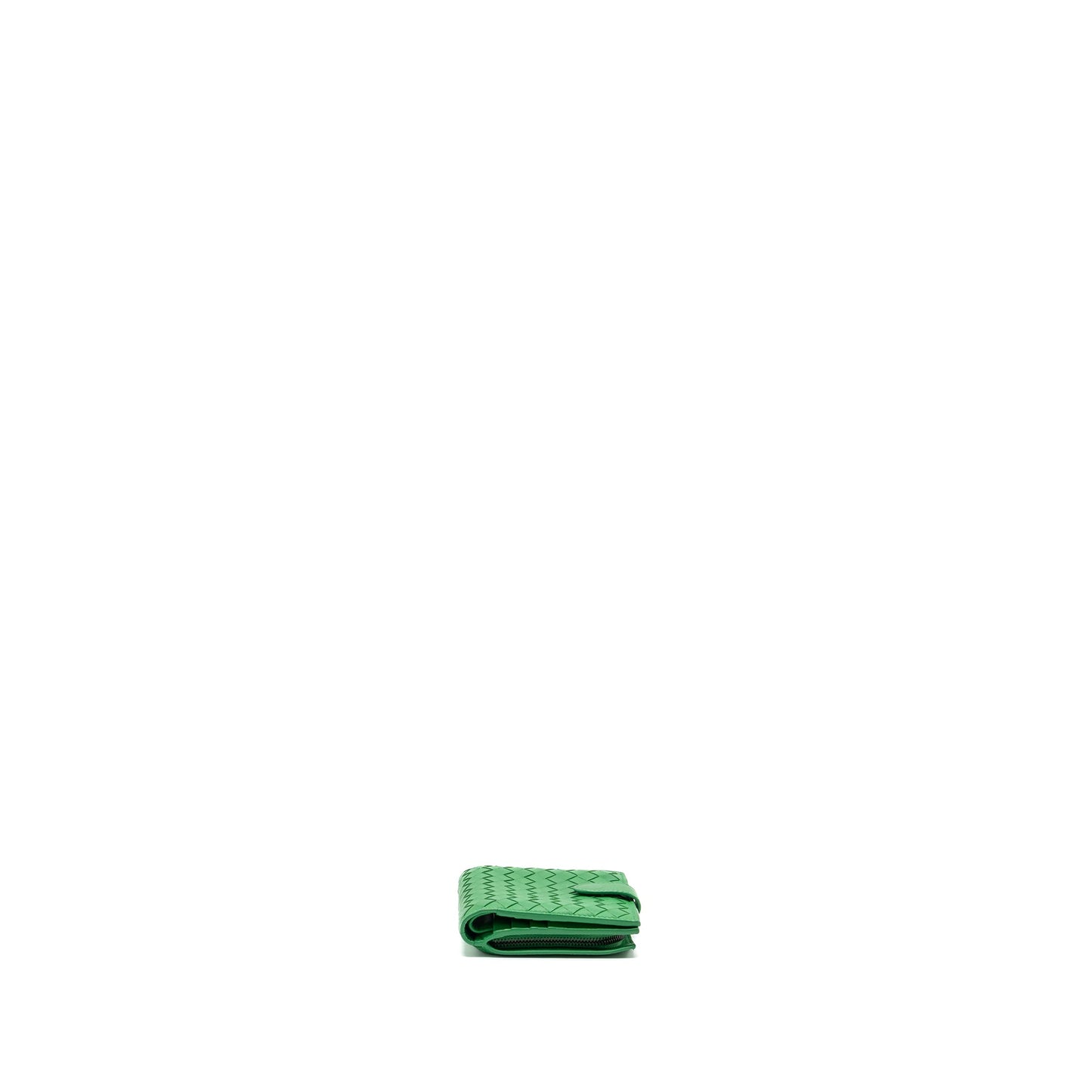 Bottega Veneta Fold Wallet Leather Green SHW