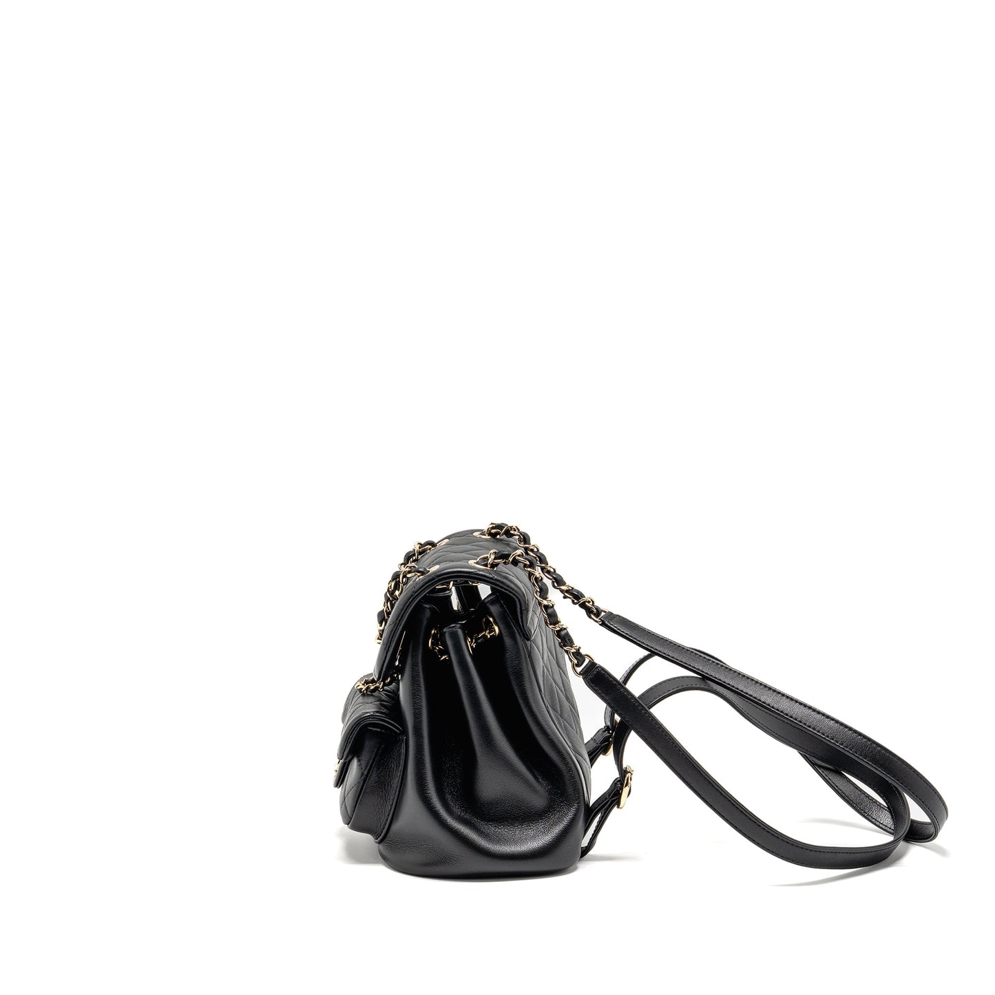 Chanel Mini Duma Backpack Calfskin Black LGHW (Microchip)