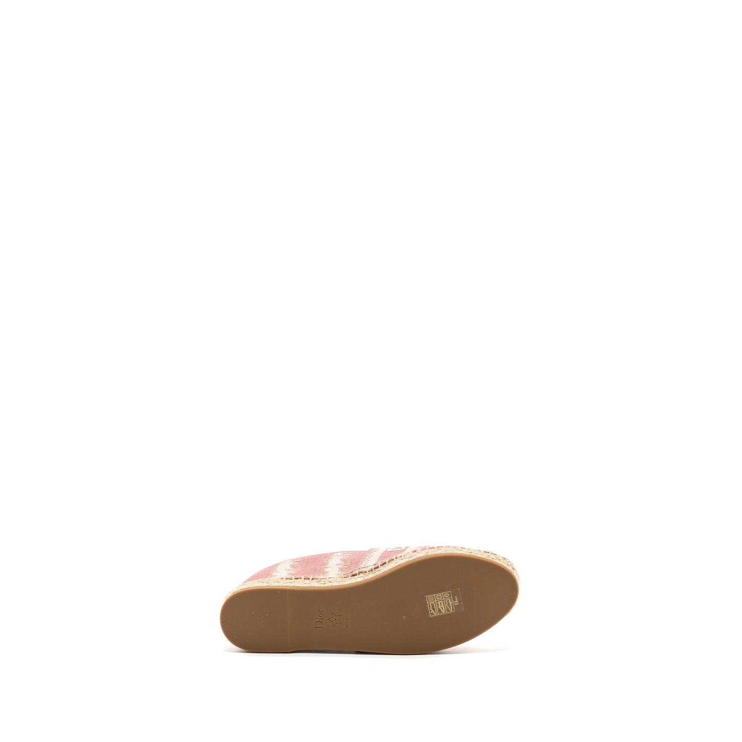 Dior Size 37.5 Granville Espadrille Fabric Pink