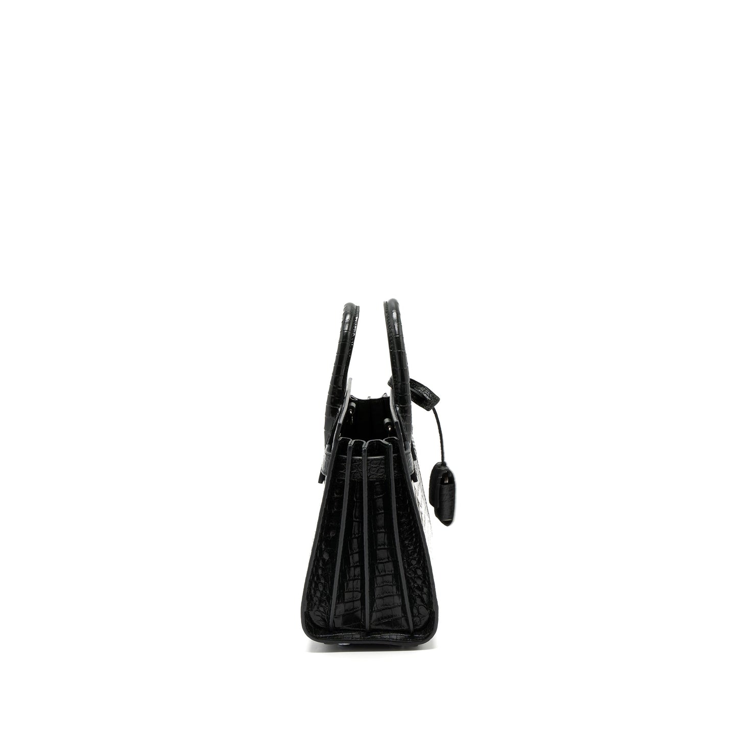 Saint laurent Sac De Jour Nano croc embossed calfskin dark green SHW